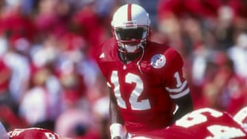29 Aug 1998: Quarterback Bobby Newcombe #12 of the Nebraska Cornhuskers in action during the Eddie Robinson Classic game against the Louisiana Tech Bulldogs at Tom Osborne Field in Lincoln, Nebraska. The Cornhuskers defeated the Bulldogs 56-27.