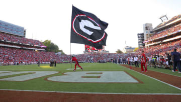 ATHENS, GA - OCTOBER 08: A general view of the field after a Georgia Bulldogs score in the second half against the Auburn Tigers at Sanford Stadium on October 8, 2022 in Athens, Georgia. (Photo by Todd Kirkland/Getty Images)