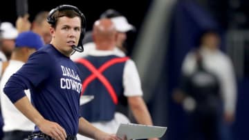Offensive coordinator Kellen Moore of the Dallas Cowboys (Photo by Tom Pennington/Getty Images)