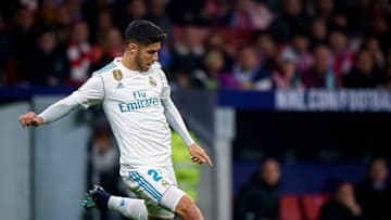 MADRID, SPAIN - NOVEMBER 18: Marco Asensio of Real Madrid in action during the La Liga match between Atletico Madrid and Real Madrid at Wanda Metropolitano Stadium on November 18, 2017 in Madrid, Spain. (Photo by fotopress/Getty Images)