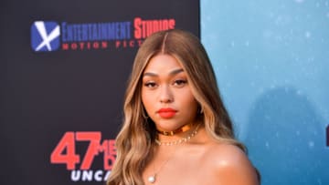 WESTWOOD, CALIFORNIA - AUGUST 13: Jordyn Woods attends the LA Premiere of Entertainment Studios' "47 Meters Down Uncaged" at Regency Village Theatre on August 13, 2019 in Westwood, California. (Photo by Matt Winkelmeyer/Getty Images)
