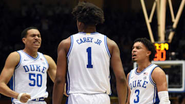 Duke basketball stars Tre Jones and Vernon Carey Jr. (Rob Kinnan-USA TODAY Sports)