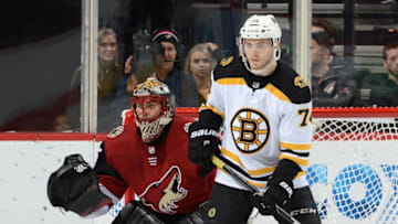 GLENDALE, AZ - OCTOBER 14: Jake DeBrusk