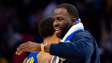 Golden State Warriors forward Draymond Green vs. the Detroit Pistons Mandatory Credit: Raj Mehta-USA TODAY Sports