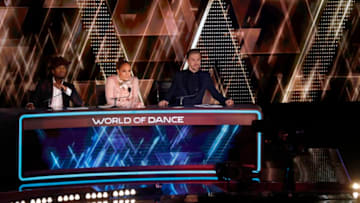 WORLD OF DANCE -- "Qualifiers" Episode 205 -- Pictured: (l-r) Ne-Yo, Jennifer Lopez, Derek Hough -- (Photo by: Trae Patton/NBC)