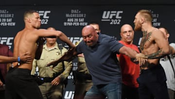 Nate Diaz and Conor McGregor (Photo by Ethan Miller/Getty Images)
