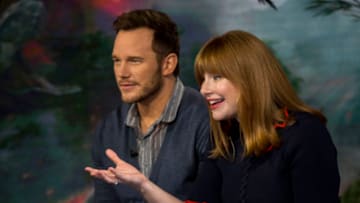 TODAY -- Pictured: (l-r) Chris Pratt and Bryce Dallas Howard on Thursday June 14, 2018 -- (Photo by: Zach Pagano/NBC/NBCU Photo Bank via Getty Images)