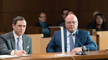 ACCUSED: L-R: Guest star Eric Parker and Michael Chiklis in the “Scott’s Story” season premiere episode of ACCUSED airing Sunday, January 22 (9:00-10:00 PM ET/PT) on FOX. ©2022 Fox Media LLC. CR: Robyn Cymbaly/FOX