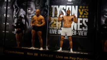 Mike Tyson vs. Roy Jones Jr. (Photo via Triller)