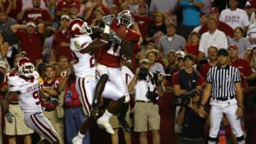 Matt Caddell catches the game winning touchdown against Arkansas - Marvin Gentry-USA TODAY Sports