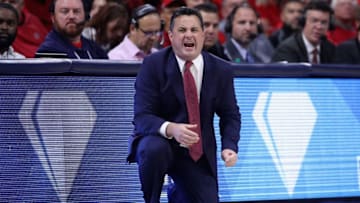 TUCSON, AZ - NOVEMBER 29: Head coach Sean Miller of the Arizona Wildcats reacts during the first half of the college basketball game against the Georgia Southern Eagles at McKale Center on November 29, 2018 in Tucson, Arizona. (Photo by Christian Petersen/Getty Images)