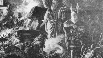 An illustration of an ancient Yule celebration, as seen in the German newspaper Die Gartenlaube in 1880.