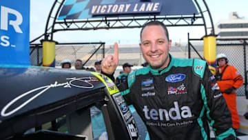 DOVER, DE - MAY 03: Johnny Sauter, NASCAR Truck Series driver of the #13 Tenda Heal ThorSport Racing Ford (Photo by Matt Sullivan/Getty Images)