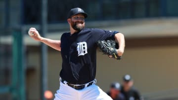 Mar 22, 2016; Lakeland, FL, USA; Detroit Tigers relief pitcher Bobby Parnell (36) throws a pitch during the fifth inning against the Toronto Blue Jays at Joker Marchant Stadium. Mandatory Credit: Kim Klement-USA TODAY Sports