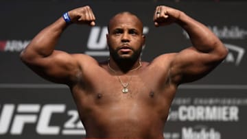 LAS VEGAS, NV - JULY 06: Daniel Cormier poses on the scale during the UFC 226 weigh-in inside T-Mobile Arena on July 6, 2018 in Las Vegas, Nevada. (Photo by Josh Hedges/Zuffa LLC/Zuffa LLC via Getty Images)