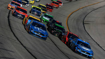 HAMPTON, GA - FEBRUARY 24: Kevin Harvick, driver of the #4 Busch Beer Ford, leads the field during a restart for the Monster Energy NASCAR Cup Series Folds of Honor QuikTrip 500 at Atlanta Motor Speedway on February 24, 2019 in Hampton, Georgia. (Photo by Sean Gardner/Getty Images)