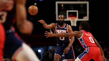 James Harden #13 of the Brooklyn Nets (Photo by Dustin Satloff/Getty Images)