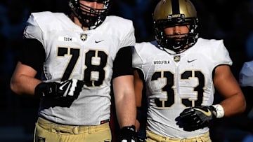 WINSTON SALEM, NC - OCTOBER 29: Offensive lineman Brett Toth