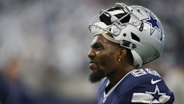 Nov 24, 2016; Arlington, TX, USA; Dallas Cowboys wide receiver Dez Bryant (88) reacts on the field before the game against the Washington Redskins at AT&T Stadium. Mandatory Credit: Tim Heitman-USA TODAY Sports