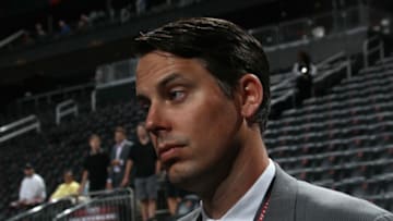 NEWARK, NJ - JUNE 30: Josh Kroenke, President of the Colorado Avalanche, looks on from the draft floor during the 2013 NHL Draft at the Prudential Center on June 30, 2013 in Newark, New Jersey. (Photo by Bruce Bennett/Getty Images)