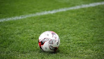DONCASTER, ENGLAND - APRIL 29: The EFL match ball during the Sky Bet League Two match between Doncaster Rovers and Exeter City at Keepmoat Stadium on April 29, 2017 in Doncaster, England. (Photo by Lynne Cameron/Getty Images)