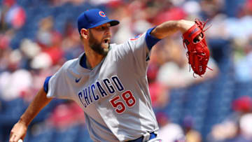 PHILADELPHIA, PA - JULY 24: Chris Martin #58 of the Chicago Cubs in action during a game against the Philadelphia Phillies at Citizens Bank Park on July 24, 2022 in Philadelphia, Pennsylvania. The Cubs defeated the Phillies 4-3. (Photo by Rich Schultz/Getty Images)