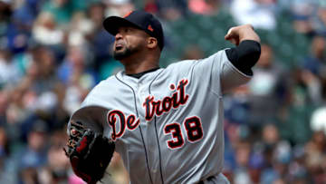 SEATTLE, WA - MAY 20: Francisco Liriano #38 of the Detroit Tigers pitches against the Seattle Mariners in the fourth inning during their game at Safeco Field on May 20, 2018 in Seattle, Washington. (Photo by Abbie Parr/Getty Images)