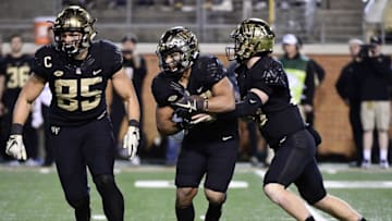 WINSTON SALEM, NC - NOVEMBER 18: quarterback John Wolford