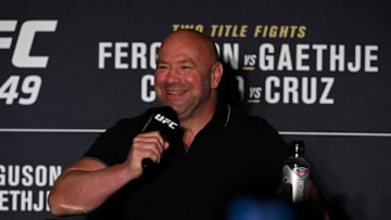 JACKSONVILLE, FLORIDA - MAY 09: UFC President Dana White speaks to the media after UFC 249 at VyStar Veterans Memorial Arena on May 09, 2020 in Jacksonville, Florida. (Photo by Douglas P. DeFelice/Getty Images)