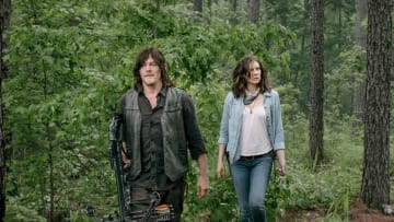 Norman Reedus as Daryl Dixon and Lauren Cohan as Maggie Rhee - The Walking Dead _ Season 9, Episode 3 - Photo Credit: Jackson Lee Davis/AMC