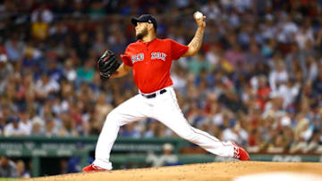 BOSTON, MASSACHUSETTS - JULY 12: Starting pitcher Eduardo Rodriguez #57 of the Boston Red Sox pitches at the top of the fifth inning during a game against the Los Angeles Dodgers at Fenway Park on July 12, 2019 in Boston, Massachusetts. (Photo by Omar Rawlings/Getty Images)