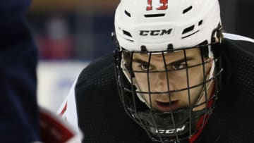 Nico Hischier #13 of the New Jersey Devils: (Bruce Bennett/POOL PHOTOS-USA TODAY Sports)
