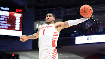Dayton Flyers big Obi Toppin dunks the ball. (Photo by Andy Lyons/Getty Images)