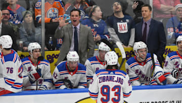 New York Rangers Head Coach David Quinn. Mandatory Credit: Walter Tychnowicz-USA TODAY Sports