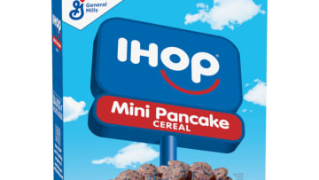 IHOP Mini Pancake Cereal - Blueberry and Syrup, photo provided by General Mills/IHOP