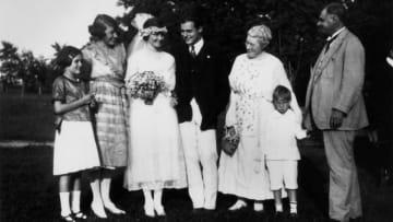 Ernest Hemingway and his first wife, Hadley, on their wedding day in September 1921.
