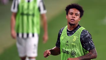 JOHAN CRUIJFF STADIUM, BARCELONA, SPAIN - 2021/08/08: Weston McKennie of Juventus Fc during warm up before the Joan Gamper Trophy match between Fc Barcelona and Juventus Fc . Fc Barcelona wins 3-0 over Juventus Fc. (Photo by Marco Canoniero/LightRocket via Getty Images)