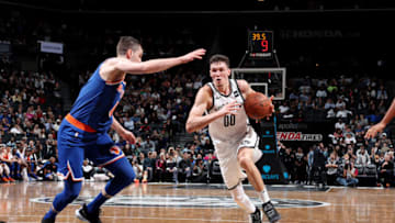 Brooklyn Nets Rodions Kurucs. Mandatory Copyright Notice: Copyright 2018 NBAE (Photo by Nathaniel S. Butler/NBAE via Getty Images)