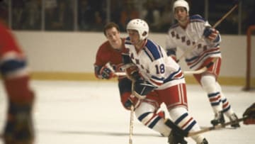 Walt Tkaczuk (#18) of the New York Rangers . (Photo by Melchior DiGiacomo/Getty Images)