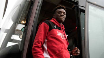 DERBY, ENGLAND - FEBRUARY 11: Tammy Abraham of Bristol City arriving for the Sky Bet Championship match between Derby County and Bristol City at the iPro Stadium on February 11, 2017 in Derby, England (Photo by Nathan Stirk/Getty Images)