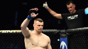 KRAKOW, POLAND - APRIL 11: Mirko Cro Cop enters the Octagon before facing Gabriel Gonzaga in their heavyweight fight during the UFC Fight Night event at the Tauron Arena on April 11, 2015 in Krakow, Poland. (Photo by Jeff Bottari/Zuffa LLC/Zuffa LLC via Getty Images)