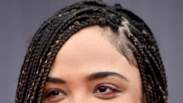 SANTA MONICA, CA - JUNE 16: Tessa Thompson attends the 2018 MTV Movie And TV Awards at Barker Hangar on June 16, 2018 in Santa Monica, California. (Photo by Frazer Harrison/Getty Images)