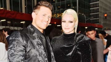 NEW YORK, NY - AUGUST 20: The Miz and Maryse Ouellet attend the 2018 MTV Video Music Awards at Radio City Music Hall on August 20, 2018 in New York City. (Photo by Jeff Kravitz/FilmMagic)