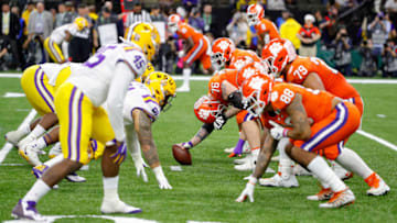 NEW ORLEANS, LOUISIANA - JANUARY 13: Third quarter action between Clemson v LSU in the College Football Playoff National Championship game at Mercedes Benz Superdome on January 13, 2020 in New Orleans, Louisiana. (Photo by Kevin C. Cox/Getty Images)