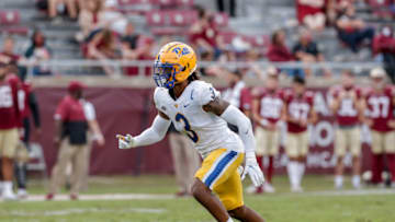 TALLAHASSEE, FL - NOVEMBER 7: Safety Damar Hamlin #3 of the Pittsburgh Panthers during the game against the Florida State Seminoles at Doak Campbell Stadium on Bobby Bowden Field on November 7, 2020 in Tallahassee, Florida. The Panthers defeated the Seminoles 41 to 17. (Photo by Don Juan Moore/Getty Images)