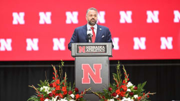 Nebraska football head coach Matt Rhule speaks at the introductory press conference (Steven Branscombe-USA TODAY Sports)