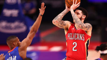 Lonzo Ball #2 of the New Orleans Pelicans. (Photo by Rey Del Rio/Getty Images)