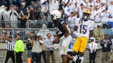 Penn State Nittany Lions running back Noah Cain (Mandatory Credit: Matthew O'Haren-USA TODAY Sports)