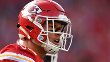 KANSAS CITY, MO - NOVEMBER 26: Safety Daniel Sorensen #49 of the Kansas City Chiefs looks on against the Buffalo Bills during the second half at Arrowhead Stadium on November 26, 2017 in Kansas City, Missouri. (Photo by Peter G. Aiken/Getty Images)