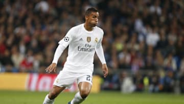 MADRID, SPAIN - NOVEMBER 3: Danilo Luiz da Silva of Real Madrid in action during the UEFA Champions League match between Real Madrid and Paris Saint-Germain (PSG) at Santiago Bernabeu stadium on November 3, 2015 in Madrid, Spain. (Photo by Jean Catuffe/Getty Images)